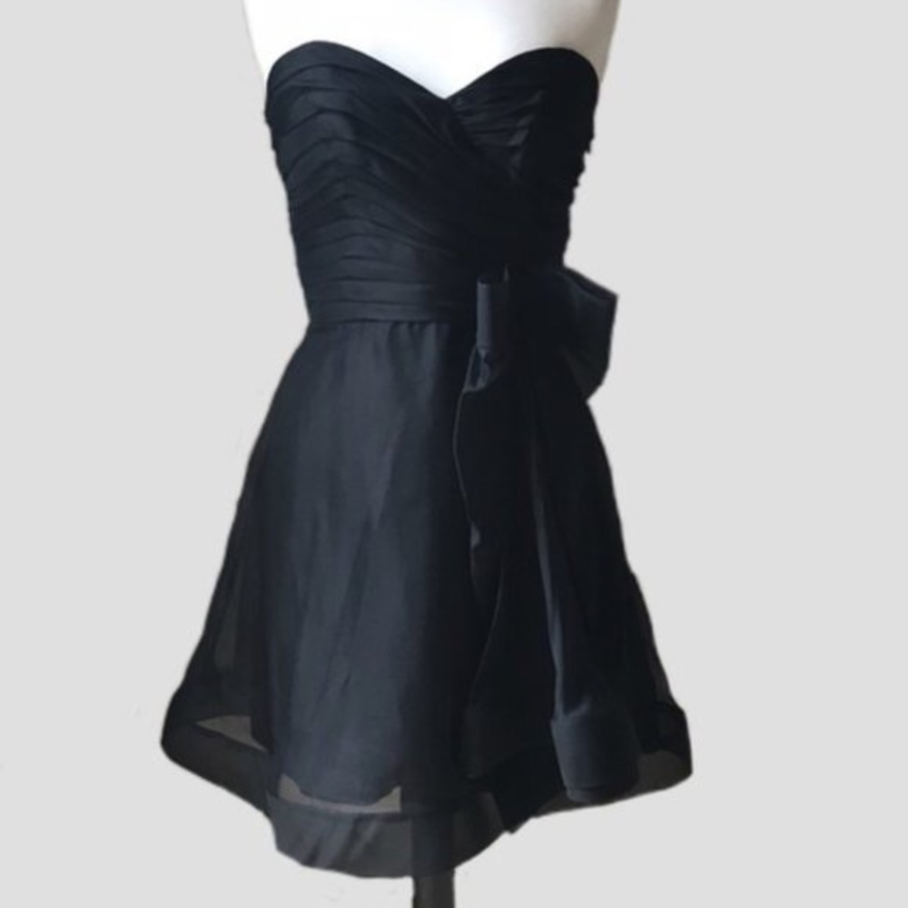 ABS strapless cocktail dress